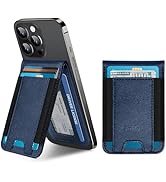 Phone Wallet Stick On, Upgraded Phone Wallet with Adjustable Stand, Open ID Window, 8-Card Holder...