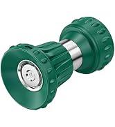 FANHAO Fireman Style Metal Garden Hose Nozzle Heavy Duty, Adjustable Fire Hose Sprayer with Leak-...