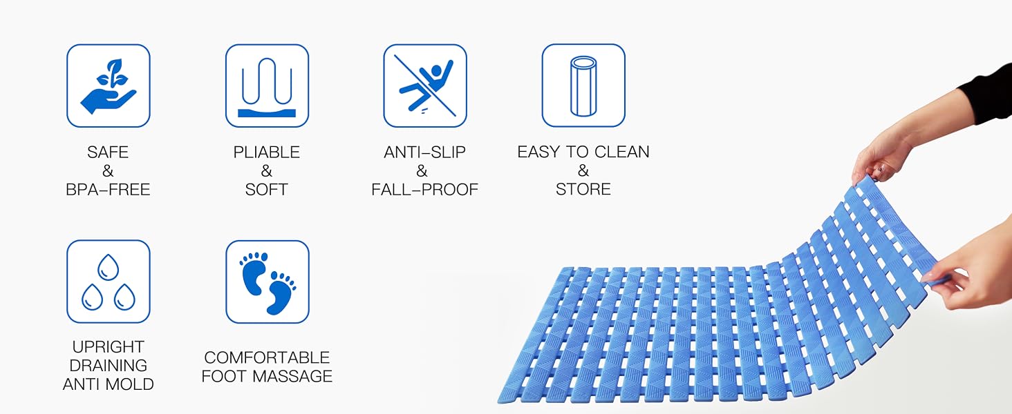 Matace Bathtub Shower Mat Anti Mold