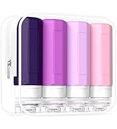 Redfly Travel Bottles for Toiletries, 3oz Tsa Approved Travel Size Containers, BPA Free Leak Proo...