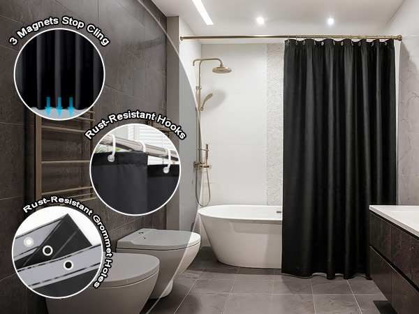 black bathroom set