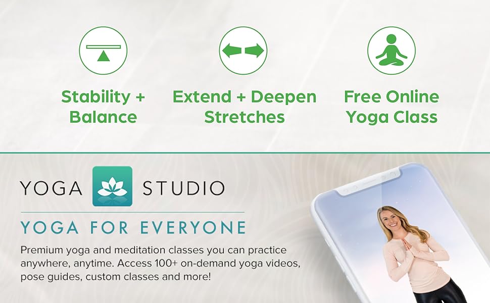 Gaiam yoga prop at home, yoga accessories for beginners, Gaiam yoga blocks, stretching strap