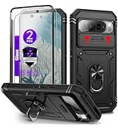 for Pixel 9 Pro XL Case with Camera Cover Slider, 2*Tempered Glass Screen Protectors,Build in 360...
