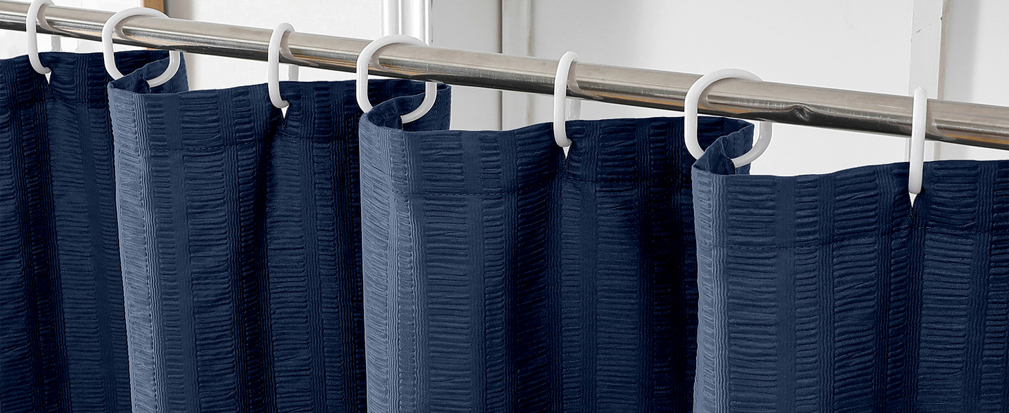 shower curtains blue