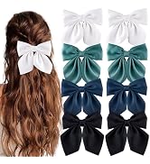 hisial 8 Pcs Hair Bows for Women Short Tail Bow Hair Clips Small Alligator Barrettes Cute Accesso...