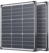 Callsun 2PCS 50 Watt Solar Panel 12V, N-Type 16BB 100W Solar Panel,25% High Efficiency Monocrysta...