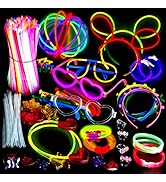 500 Glow Sticks Party Pack Necklaces And Bracelets - Ultra Bright Glow in The Dark Party Supplies...