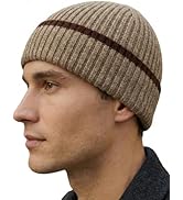 AlturaGo Beanie for Men Women Unisex Winter Hat Cuffed Thick Chunky Knitted Beanies Skull Cap wit...