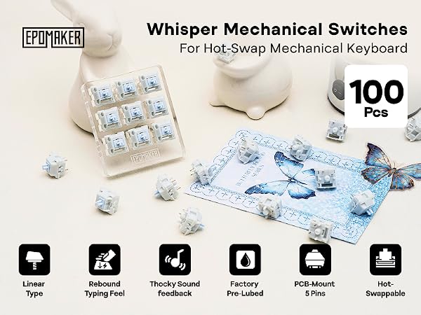 EPOMAKER Whisper Linear Mechanical Switches