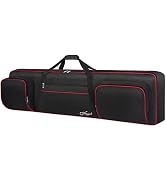 SNIGJAT 88 Key Keyboard Case Soft (Size: 53.5"x13.8"x6.8"), Padded Piano Case with Handle and Adj...