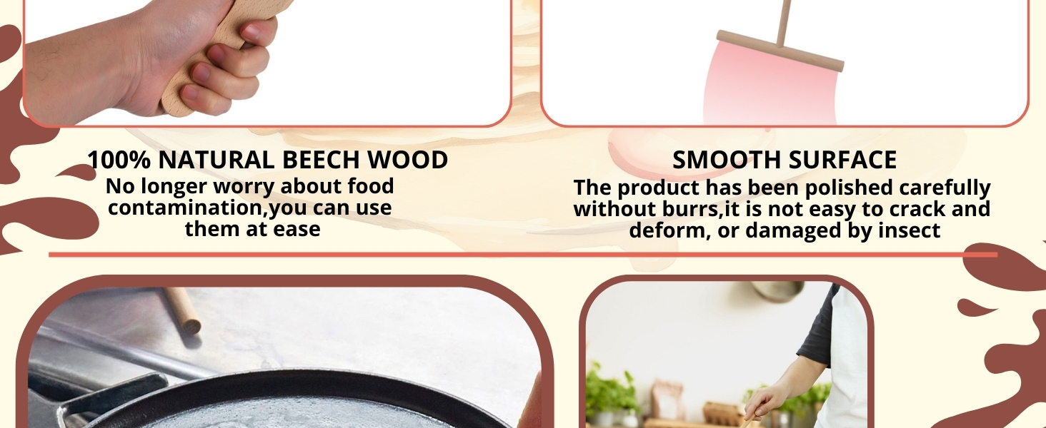 Crepe Spreader and Spatula Kit Set of 2 Crepe Tools