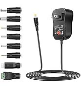 Belker 36W 3V 4.5V 5V 6V 7.5V 9V 12V Adjustable Voltage Universal AC/DC Adapter Power Supply for ...