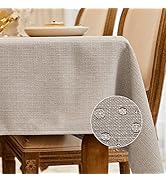 BALCONY & FALCON Rectangle Tablecloth Washable Wrinkle Resistant and Water Proof Table Cloth Deco...