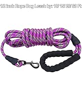 long dog leash purple