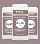 Humble Aluminum-Free Deodorant for Women & Men, Patchouli & Copal - Clean & Fresh Natural Deodora...