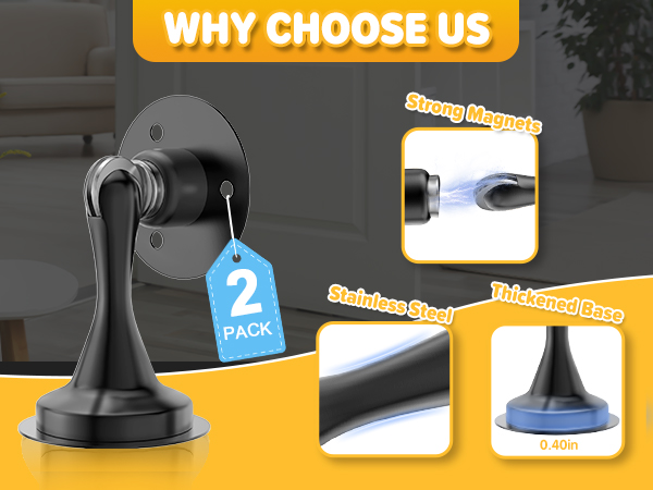 Magnetic Door Stoppers for Bottom of Door