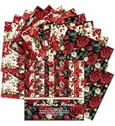 Scrapbooking Paper 6x6 inch, 24 Sheets of 160GSM Scrapbook Paper, 12 Different Designs Romantic R...