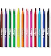 KINGART Watercolor Brush Markers, 12 Colors - Brightly Colored Markers, Journaling, Lettering, Ki...
