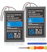 Hisewen PS5 Controller Battery Replacement, 2 Pack 2650mAh LIP1708 Battery PS5 for Sony PlayStati...