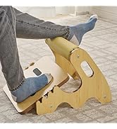 Foot Rest for Under Desk at Work- Adjustable Rocking Foot Stool with 3 Height Positions and Soft ...