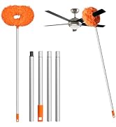 Eunice Ceiling Fan Duster with Extension Pole, Adjustable and Removable Fan Cleaner Blade for Hig...