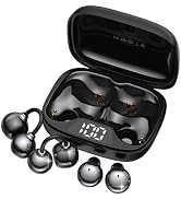 FADCAMELOS 2-in-1 Wireless Earbuds Set, Open-Ear Clip & Mini Sleep Headphones, 36H Battery, Bass ...