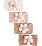 Niceye Baby Girl Bows Headbands, Handmade Soft Stretchy Nylon Hair Bands with Adorable Flower Bow...