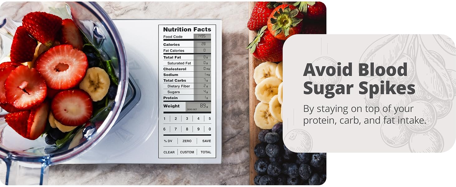 Avoid blood sugar spikes with food scale for diabetes counting carbs accurately