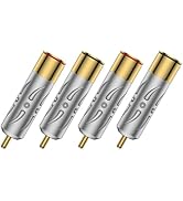 Viborg VR109G Hi-End RCA Male Plugs, Pure Copper Gold Plated Soldering RCA Jack Connectors (VR109...