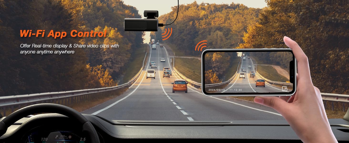 2.5K WiFi Dash Camera for cars iD240