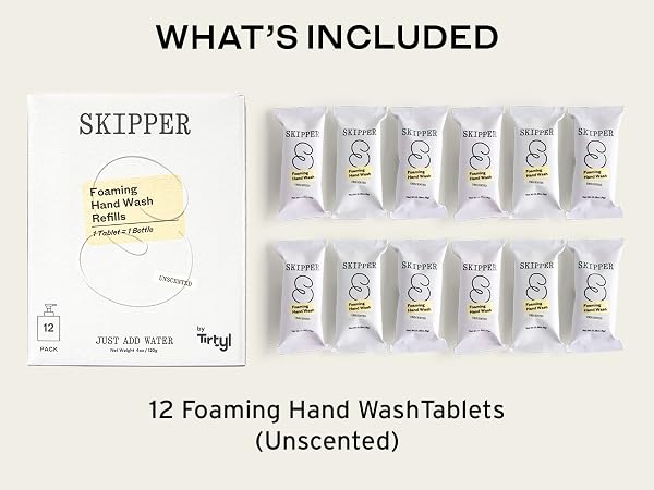 12 Foaming Hand Wash Tablets (Unscented)