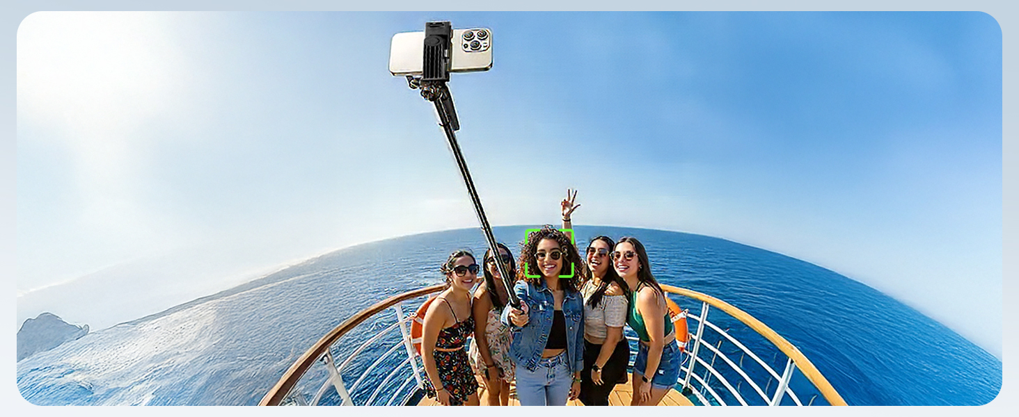 Auto face tracking tripod for iPhone with light