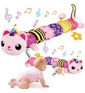 KIZZYEA Sensory Musical Unicorn Animal Stuffed Toys-Pink