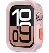 Amizee Rugged Case Compatible with Apple Watch Case Series 10 42mm (2024), Soft TPU Shockproof Bu...