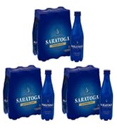 Saratoga Sparkling Spring Water Bottle PET, 16 Oz, 18-Pack