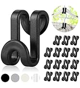 Mlici Clothes Hanger Connector Hooks, 70 Pcs Multi-Level Cascading Hanger Hooks, Plastic Heavy Du...