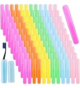 NICEMOVIC 120 Piece Toothbrush Holder, Portable Plastic Dust Proof Breathable, Indoor/Outdoor Tra...