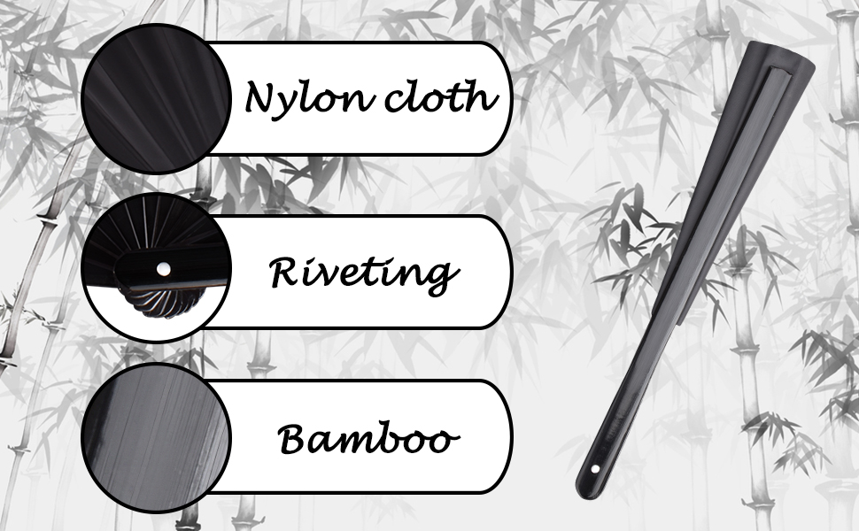 2p bamboo black fan