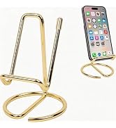 CREECHWA Phone Stand for Desk, 2 Pack, Sturdy Metal Gold-Plated Phone Stand for Office Desk, Hand...