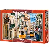 CASTORLAND 1000 Piece Jigsaw Puzzle, Lisbon Trams, Portugal, European Puzzle, Sister City of SF