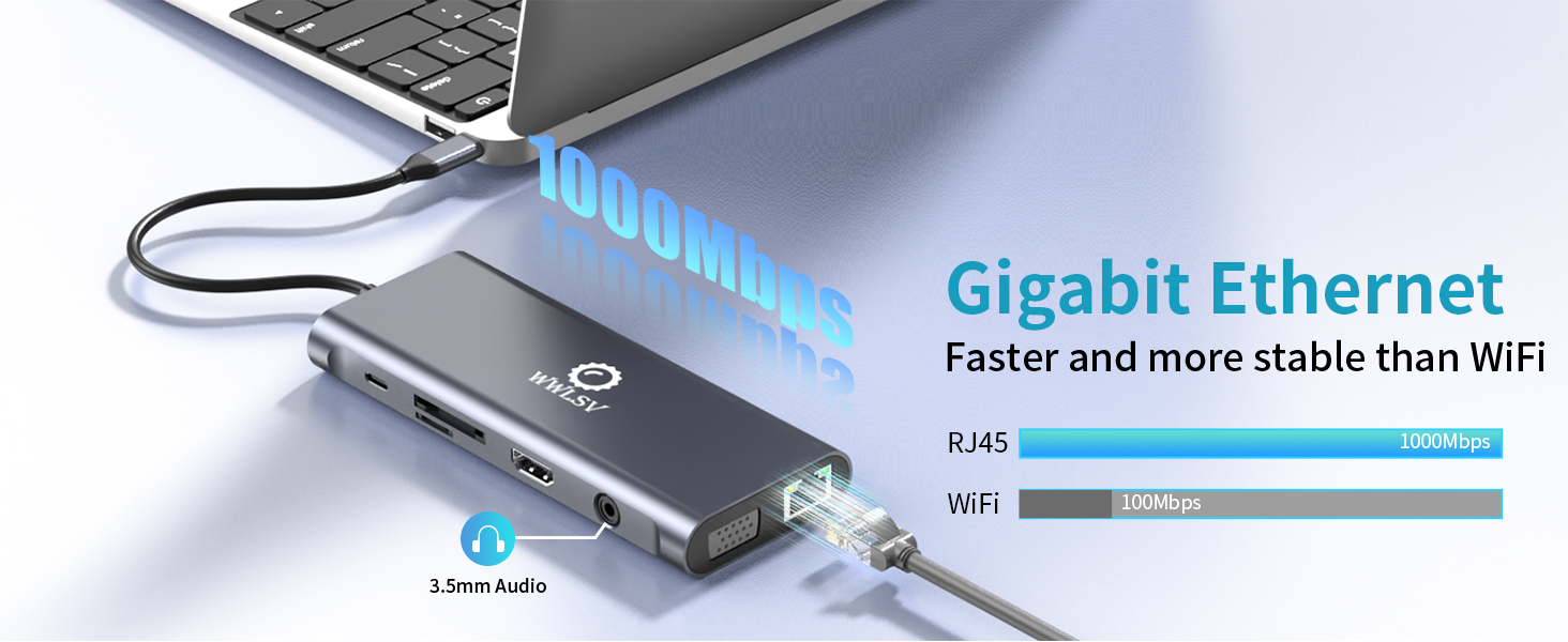 1Gbps Ethernet port delivers reliable wired connection for smooth streaming and work efficiency.
