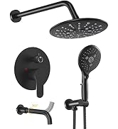 SunCleanse Shower System with Waterfall Tub Spout and Pressure Balance Shower Valve, Shower Fauce...