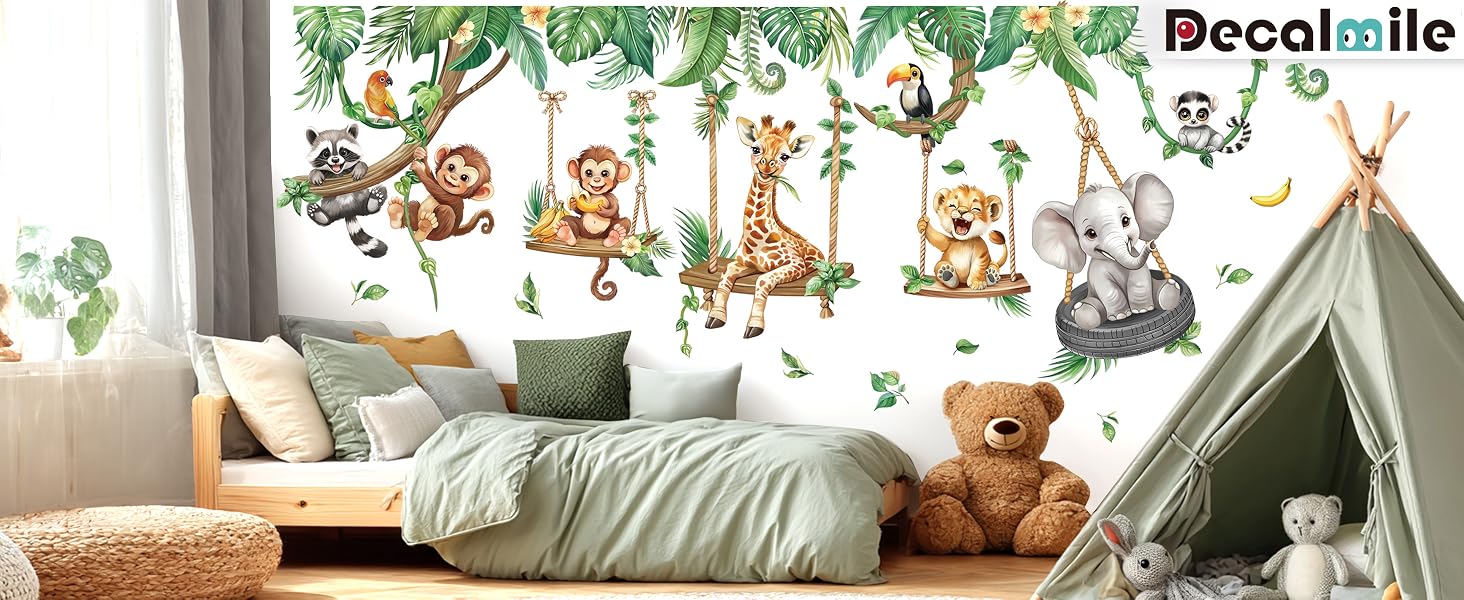 jungle animals wall decals DM2283