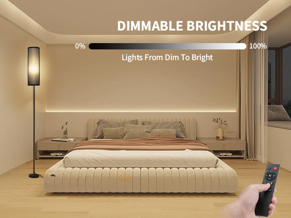 Frideko Floor Lamp with Black Lampshade