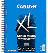 Canson 100510927 XL Series Mix Paper Pad, 98 Pound, 9 x 12 Inch, 60 Sheets, 1-Pack