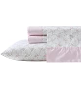 Laura Ashley - Sheet Set, Breathable Percale Cotton Bedding, 200 Thread Count, Deep Pocket, Chic ...