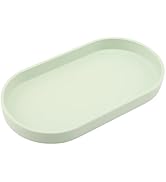 VCREATC Green Small Tray (10 inch), Oval Tray for Kitchen Counter, Bathtub Bathroom Vanity Items,...