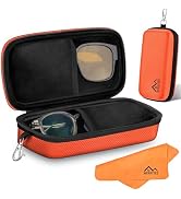 MERDTTES Double Eyeglasses Case, Shockproof Hard EVA Shell Dual Sunglasses Organizer with Zipper ...