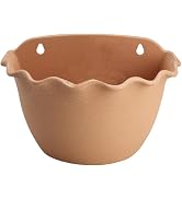 Mikikit Hanging Flowerpot for Supplies Wall Hanging Planter Semicircular Clay Pot