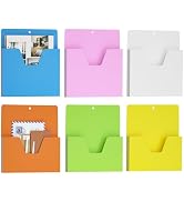 MFTEK Magnetic File Holder 6 Pockets Paper Holder, Hanging File Organizer Magazine Rack Office Su...